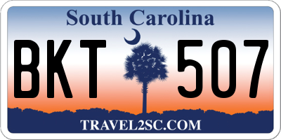 SC license plate BKT507