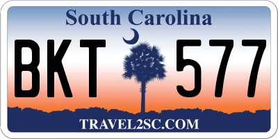 SC license plate BKT577