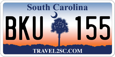 SC license plate BKU155