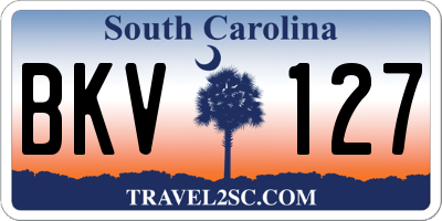 SC license plate BKV127