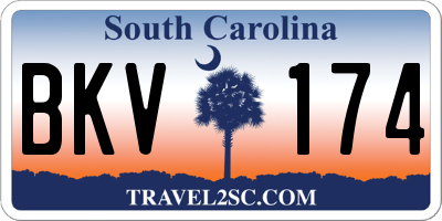 SC license plate BKV174