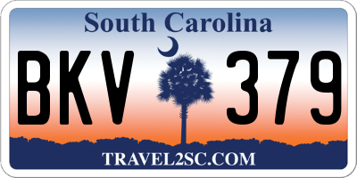 SC license plate BKV379