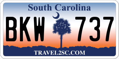 SC license plate BKW737