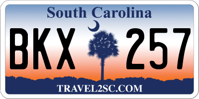 SC license plate BKX257