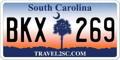 SC license plate BKX269