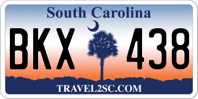 SC license plate BKX438