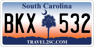 SC license plate BKX532