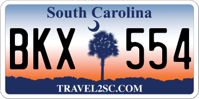 SC license plate BKX554