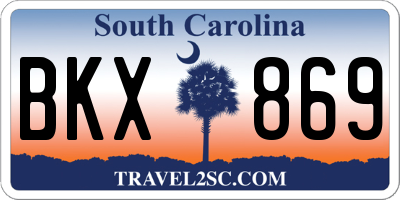 SC license plate BKX869
