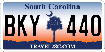 SC license plate BKY440