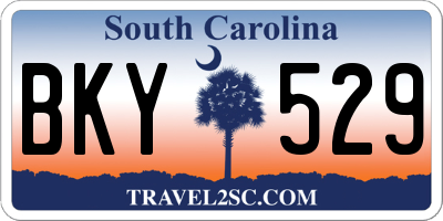 SC license plate BKY529