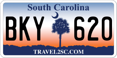 SC license plate BKY620