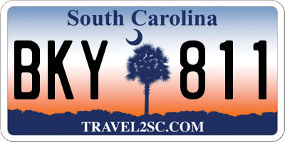 SC license plate BKY811