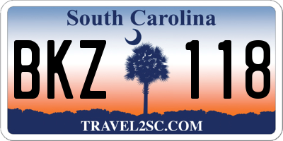 SC license plate BKZ118