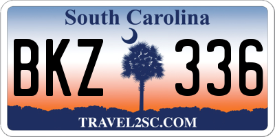 SC license plate BKZ336