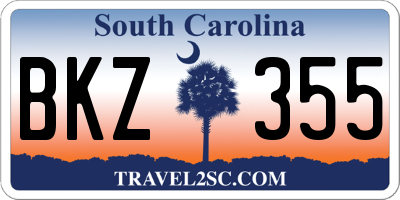 SC license plate BKZ355
