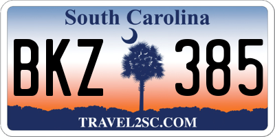 SC license plate BKZ385