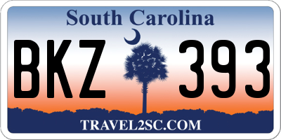 SC license plate BKZ393