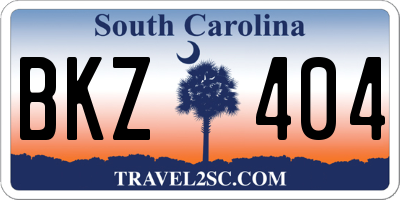 SC license plate BKZ404