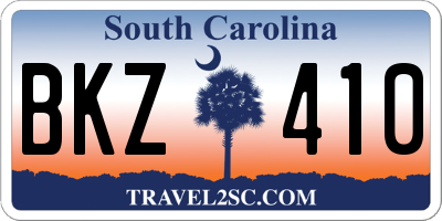 SC license plate BKZ410