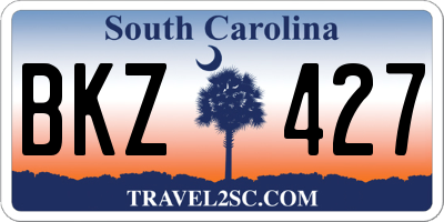 SC license plate BKZ427