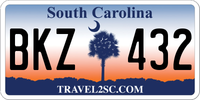 SC license plate BKZ432