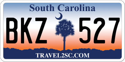SC license plate BKZ527
