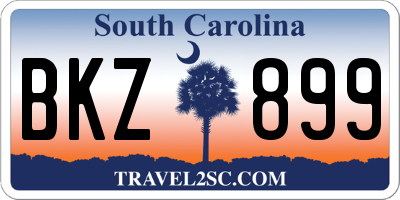 SC license plate BKZ899