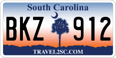 SC license plate BKZ912
