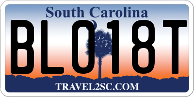 SC license plate BL018T