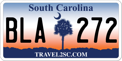 SC license plate BLA272