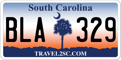 SC license plate BLA329