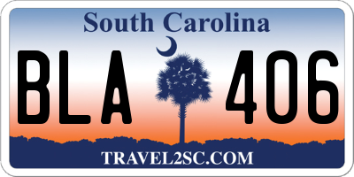 SC license plate BLA406