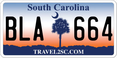 SC license plate BLA664