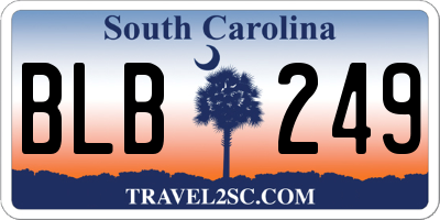 SC license plate BLB249