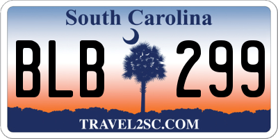 SC license plate BLB299