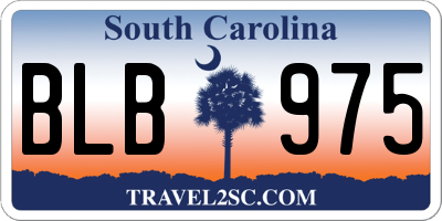SC license plate BLB975