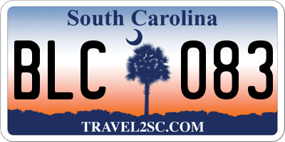 SC license plate BLC083