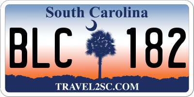 SC license plate BLC182