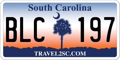 SC license plate BLC197