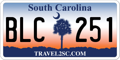SC license plate BLC251