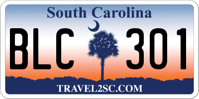 SC license plate BLC301