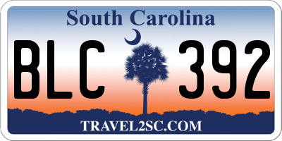 SC license plate BLC392