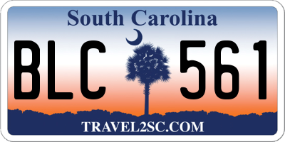 SC license plate BLC561