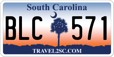 SC license plate BLC571