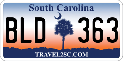 SC license plate BLD363