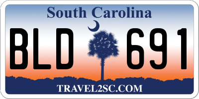 SC license plate BLD691