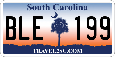 SC license plate BLE199