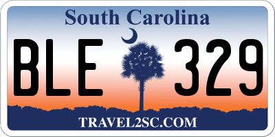 SC license plate BLE329