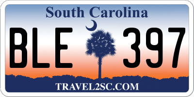 SC license plate BLE397
